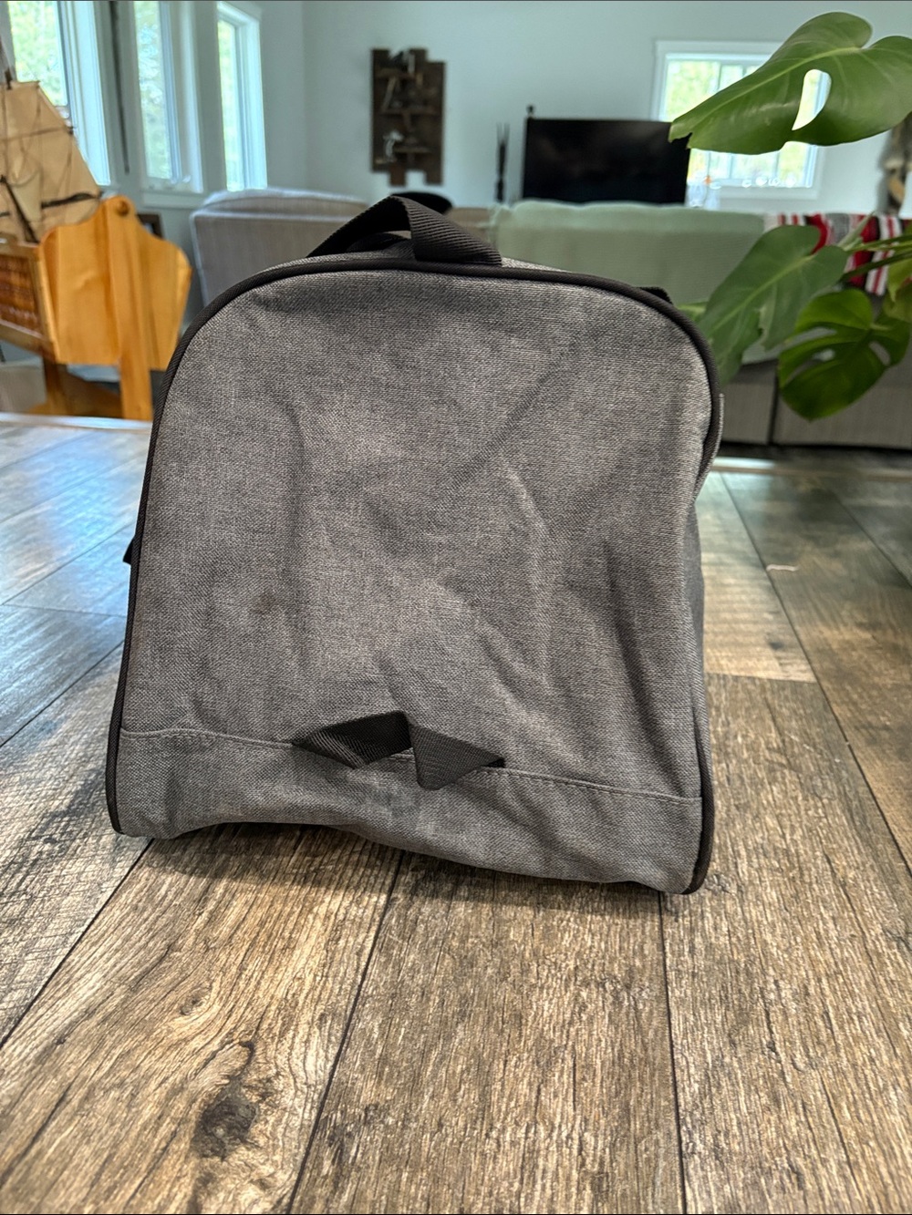 Champion Gray Duffel Bag with Red Accent Logo - Picture 7 of 13